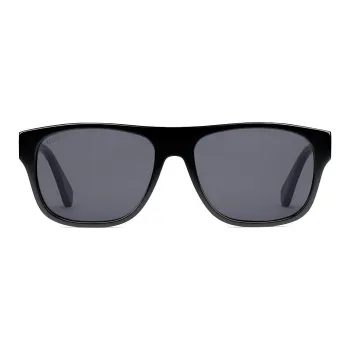 GUCCI Irregular Shape Sunglasses Men's Black