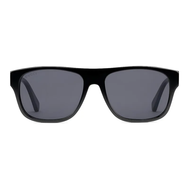 GUCCI Irregular Shape Sunglasses Men's Black-0