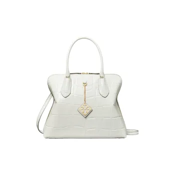 TORY BURCH Embossed Swing Bag Optic White