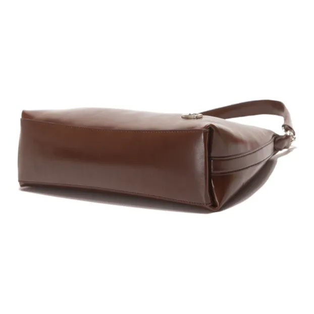 OCTSUI PVC Tote One Shoulder Crossbody Portable Shoulder Bag Regular Women's Coffee/Camel/Black-4
