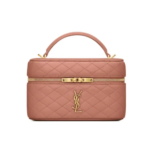 SAINT LAURENT skirt Sheepskin Makeup Bag Shoulder Bag Crossbody Bag Handbag Women's Light Pink