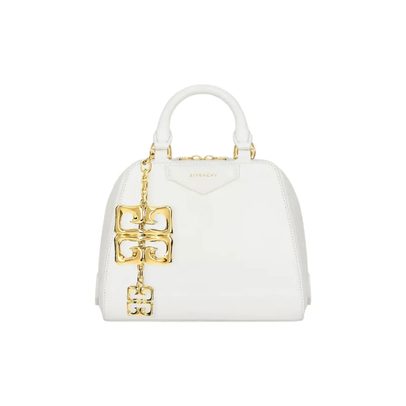 GIVENCHY Antigona Buffalo Leather Shoulder Bag, Crossbody Bag, Handbag Extra Mini Women's Ivory White-0