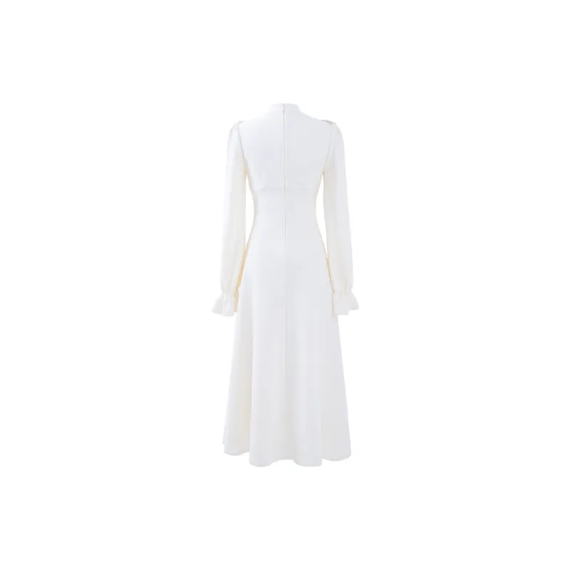 Blovelan Long Sleeved Dresses Women's Apricot-1