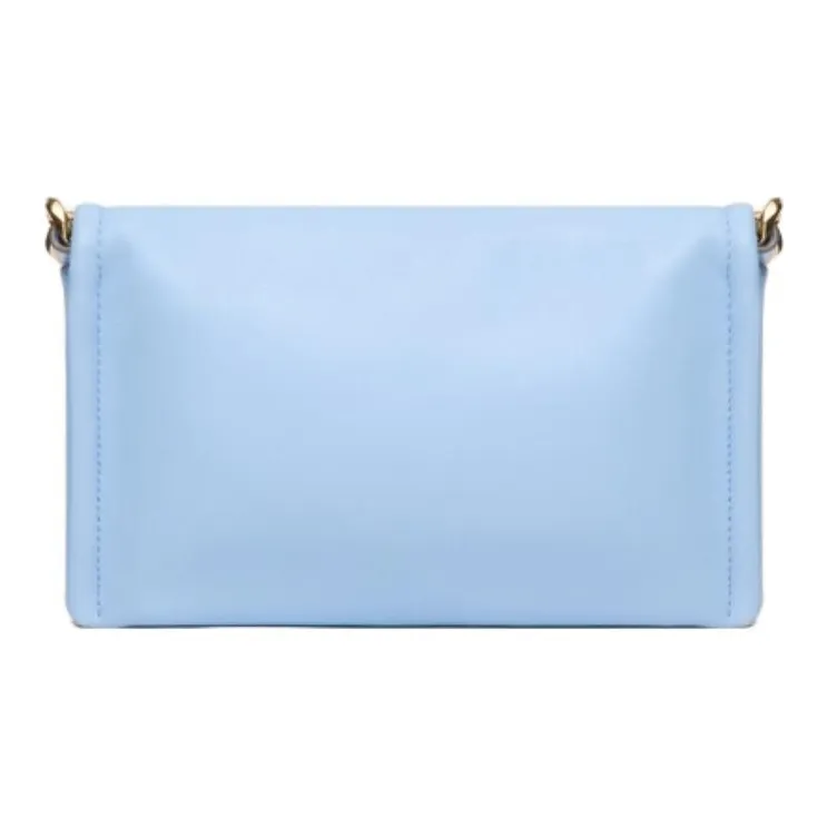 Valentino Vlogo Sheepskin Shoulder Bag, Crossbody Bag, Handbag Women's Light Blue-2