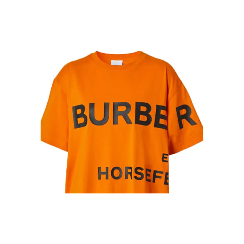 Burberry Drop Shoulder Sleeve T Shirt Women's Orange-4