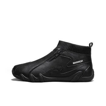Warrior Slip on Slip on Shoes Coverage Abrasion Resistant Lightweight Slip Resistant Low Top Casual Shoes Men's Black