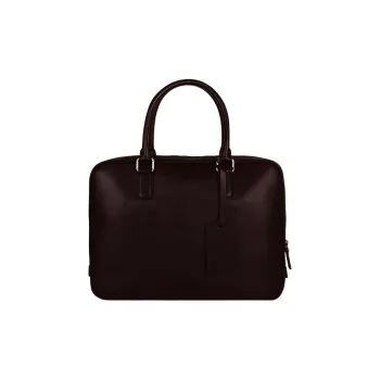 GIORGIO ARMANI Cow Leather Briefcase, Handbag Men's Dark Red