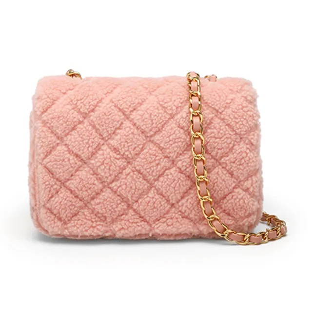 CLEVER& KETCH PU Small Square Bag Shoulder Bag Crossbody Bag Regular Women's Ecru/Pink-9