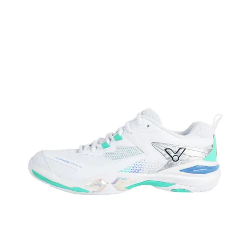 VICTOR 9200TTY Anti Slip Wear Resistant Low Top Badminton cortavientos shoes Unisex White Green