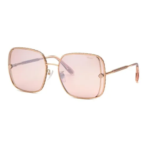 CHOPARD Metal Irregular Shape Sunglasses Women's Pink