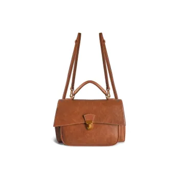 GELANNI Polyurethane Backpack Regular Women's Brown