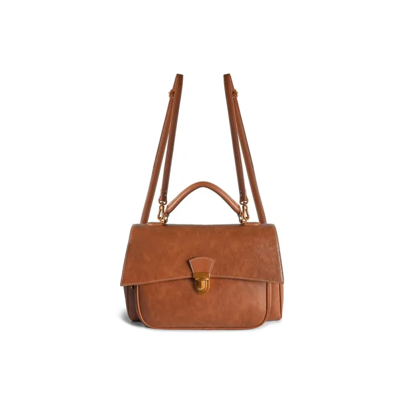 GELANNI Polyurethane Backpack Regular Women's Brown-0
