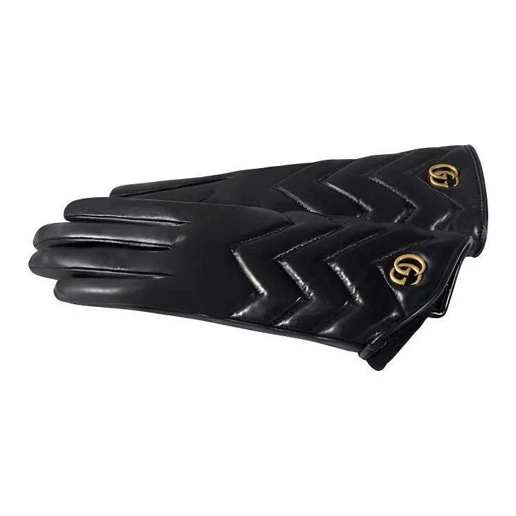 GUCCI Cashmere Gloves Women's Black-1