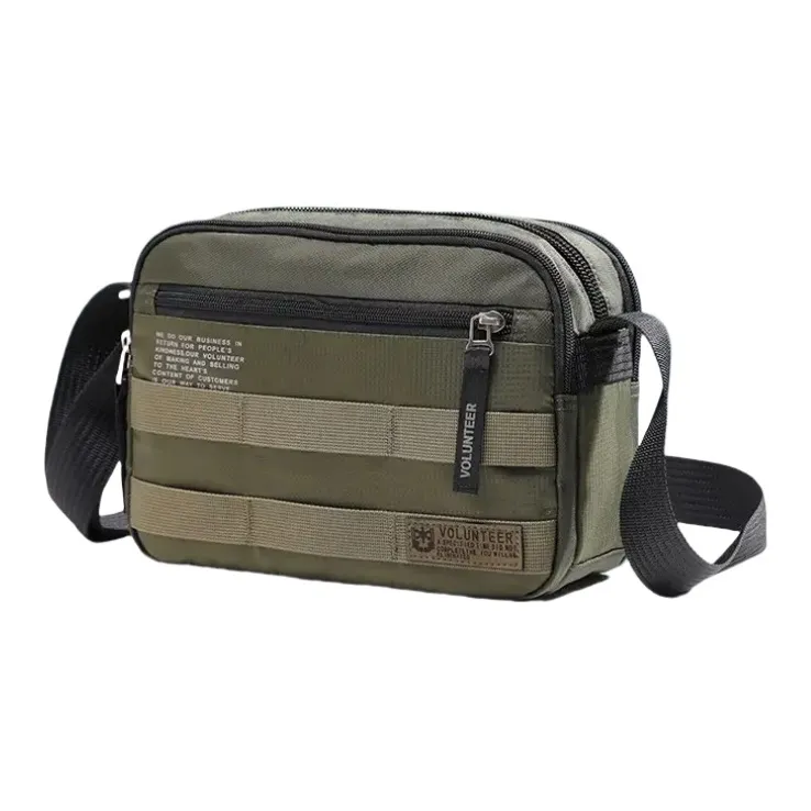 Volunteer Nylon Fabric Crossbody Bag Unisex Multicolor-18