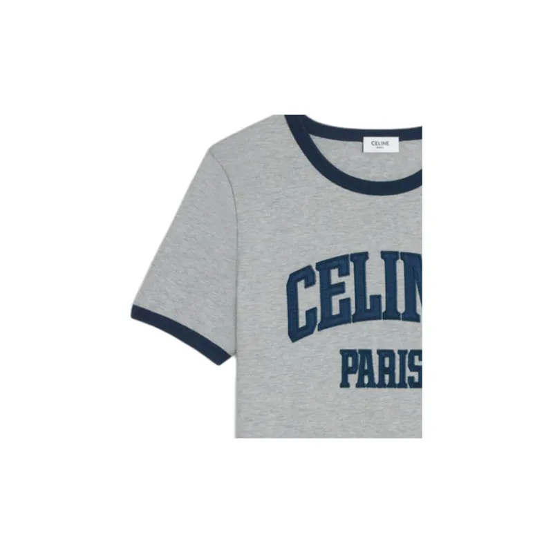 CELINE Paris 70's T shirt In Cotton Jersey-3
