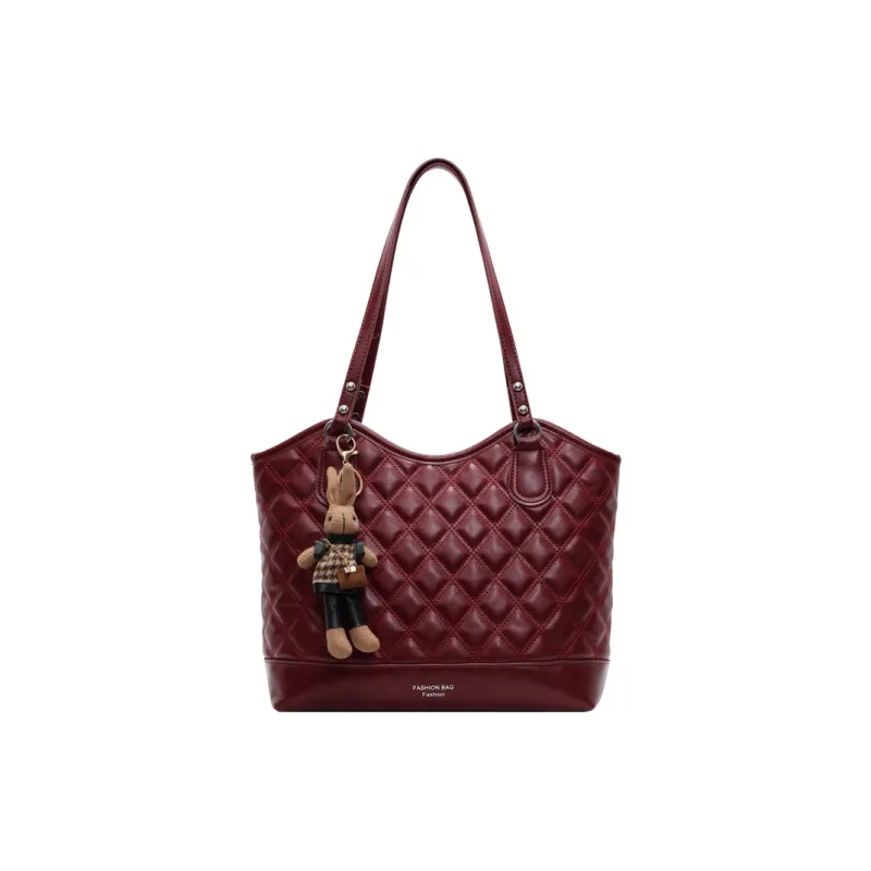 PINK·LAND PU Shoulder Bag Tote Shoulder Bag Women's Brown/Coffee/Black/Burgundy-22