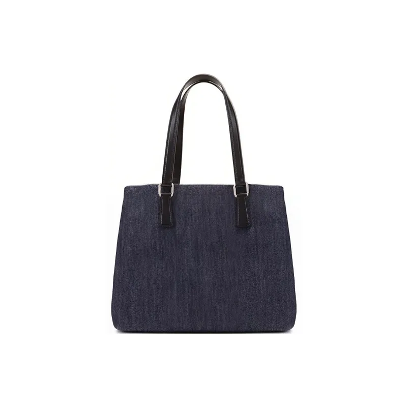 PRADA Fabric One Shoulder Handbags Women's Denim Blue-3