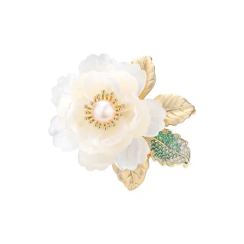 VIOLET Pearl Mother Of Pearl Eco Friendly Alloy Brooches Women's