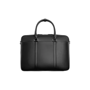 ZARA PU Polyurethane One Shoulder Crossbody Portable Briefcase Men's Black