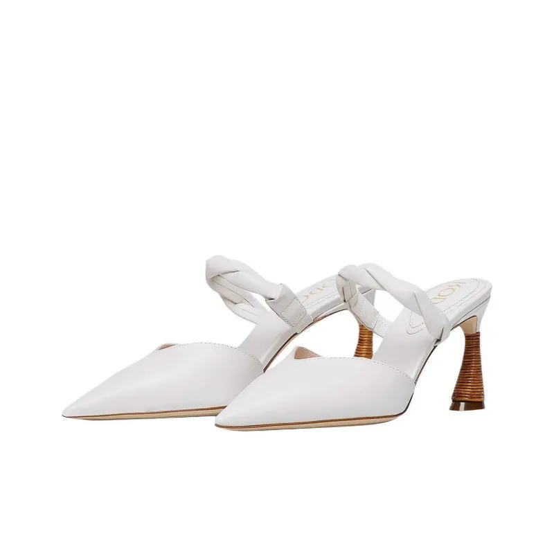 Rodo Wrap-toe Slippers Women's White-2