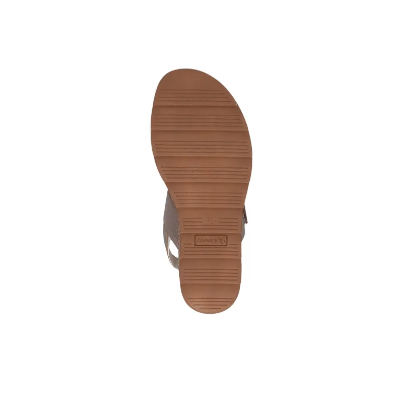 CAPRICE Bernadette One Strap Sandals 5.5cm Women's Gold-6