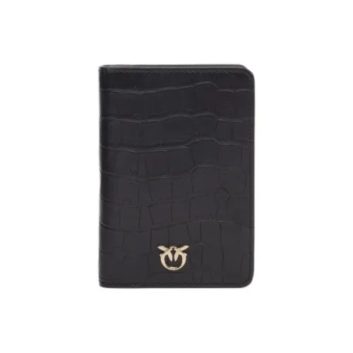 PINKO Cow Leather Passport Holder Women's Black