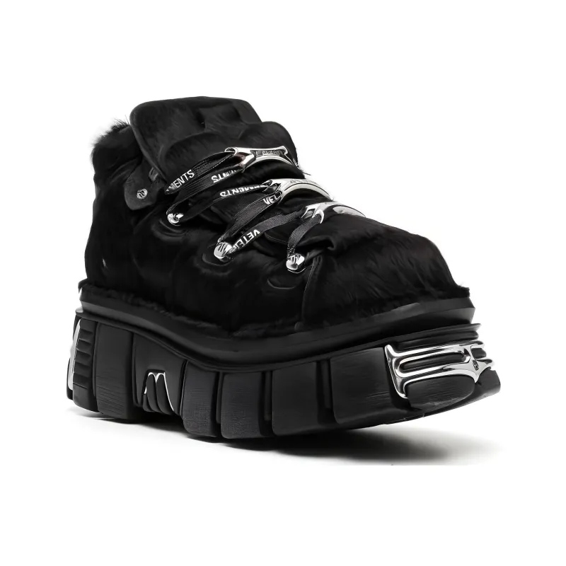 Vetements High-Top Skateboard Shoes Men's Black-2