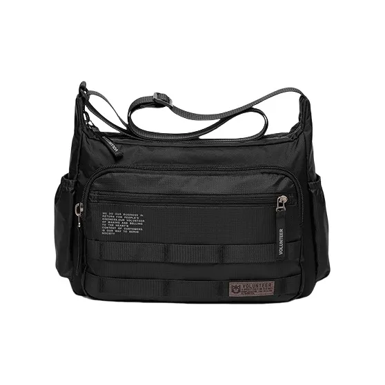 Volunteer Nylon Fabric Crossbody Bag Unisex Multicolor-1