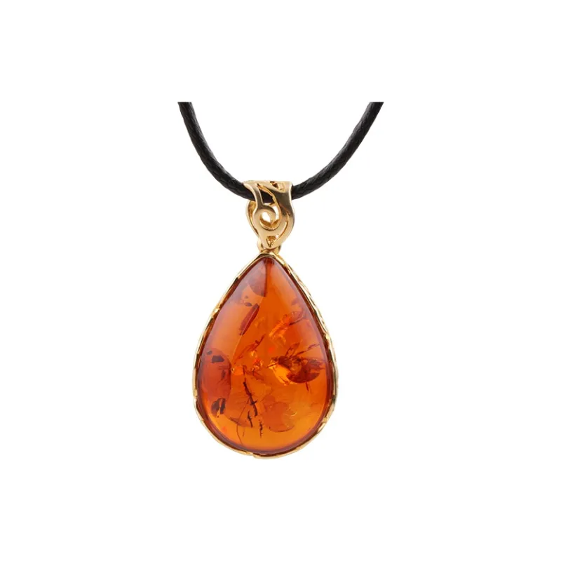 S&A S925 Silver With Amber Fine Jade Necklaces Women's-5