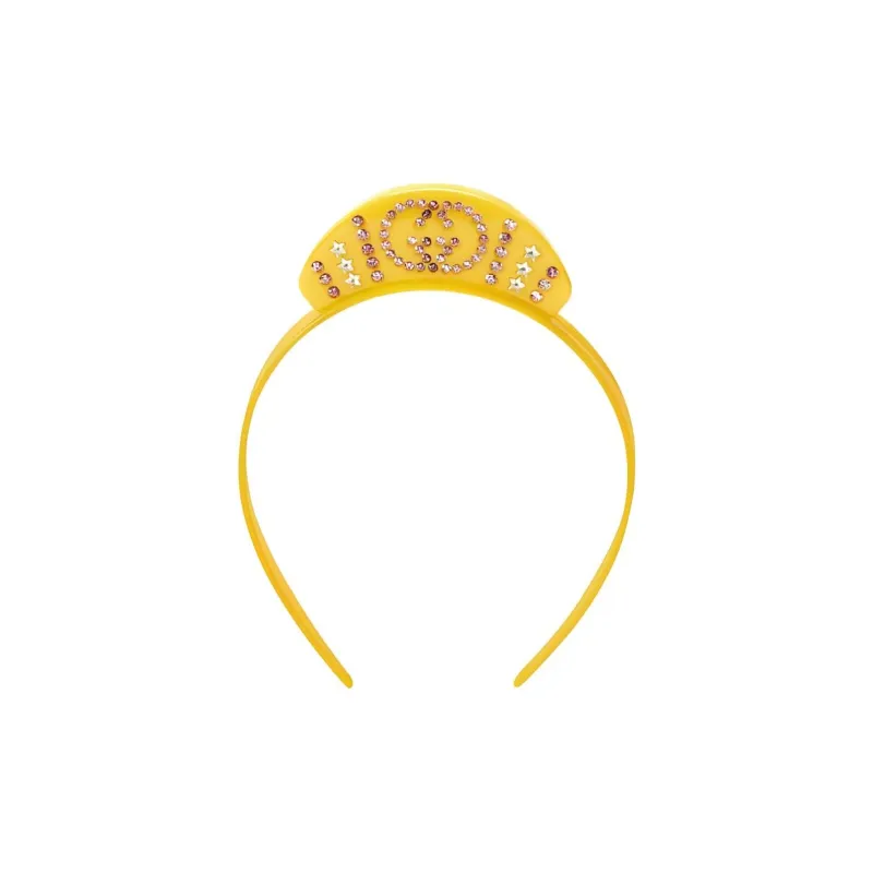 GUCCI Crystal Headbands Kids' Yellow-0