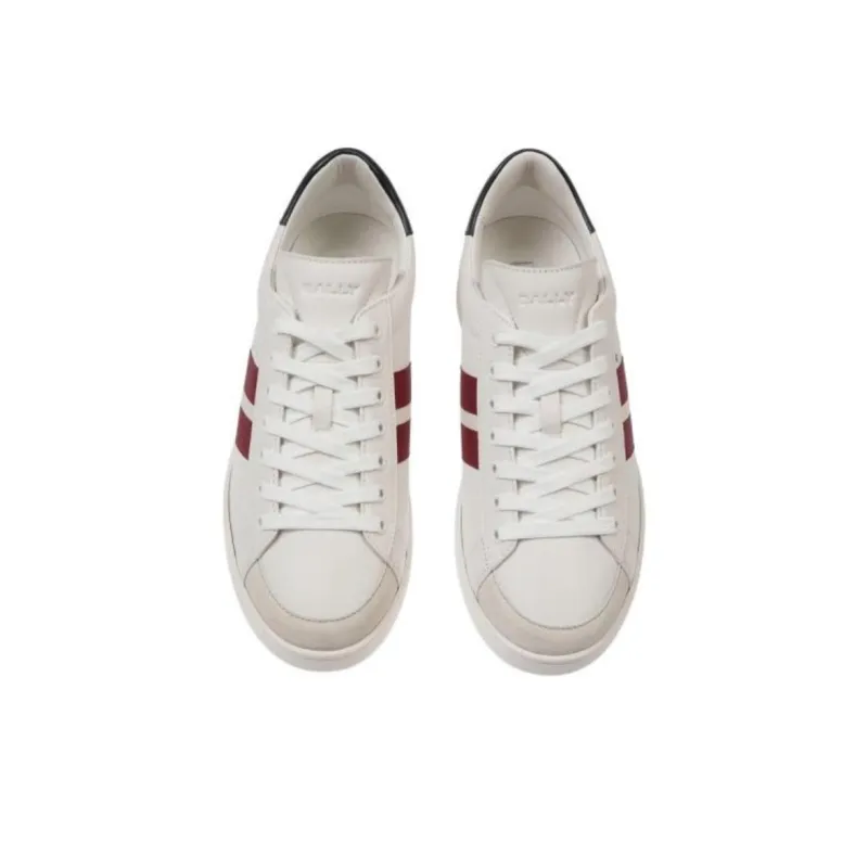 BALLY Tennis Low Top Skateboard Shoes Men's White-4