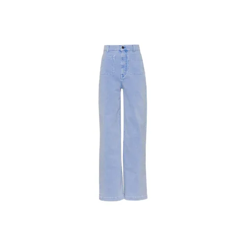 MIU MIU SS21 Pants Women's Light Blue