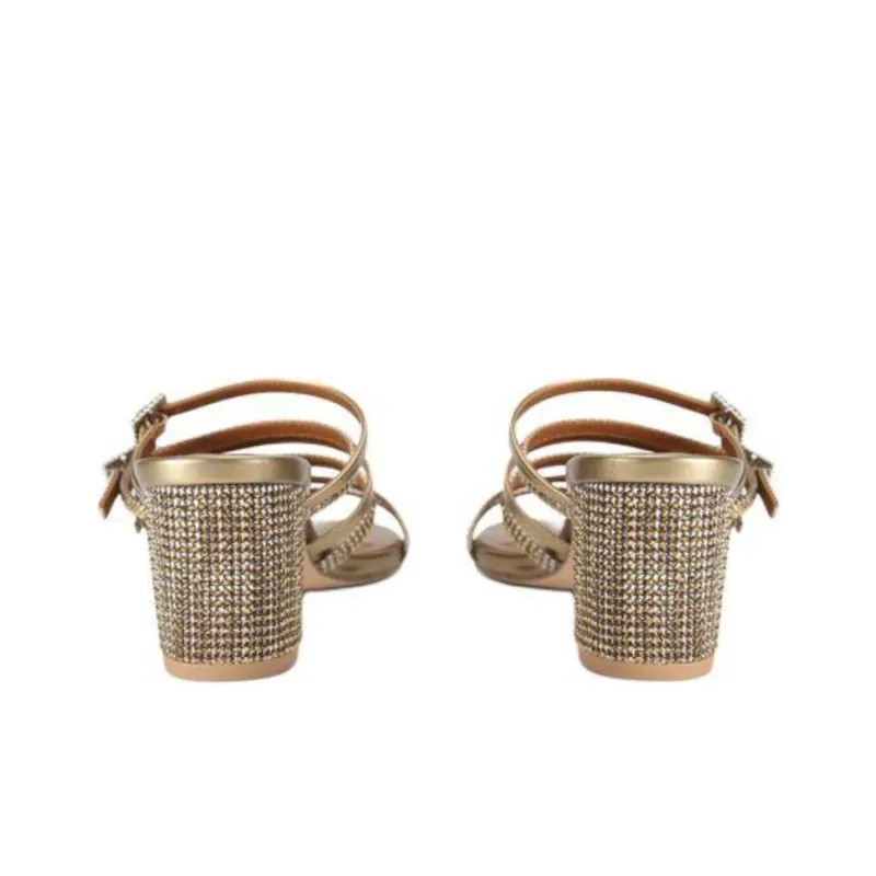 Kurt Geiger London Slide Slippers 6cm Women's Gold-4