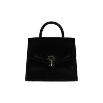 ALICE MARTHA Pure Vegan Leather Shoulder Bag Crossbody Bag Handbag Women's Black