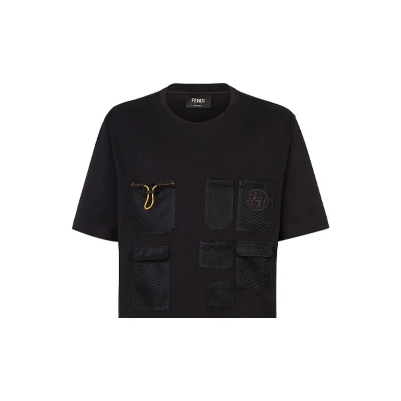FENDI Commercial Over T Shirt With Mesh Pockets-2