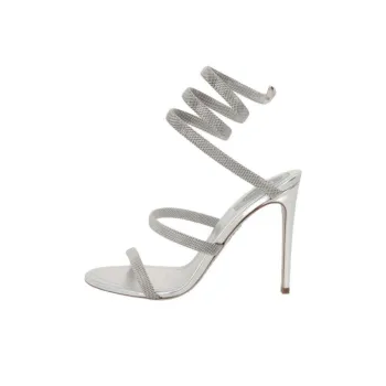 RENE CAOVILLA Strap Sandals 10.5cm Women's Silver