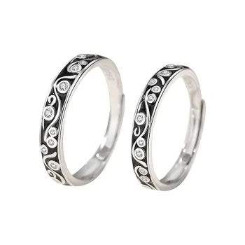 Eclater 925 Sterling Silver Couple Rings Ring Unisex
