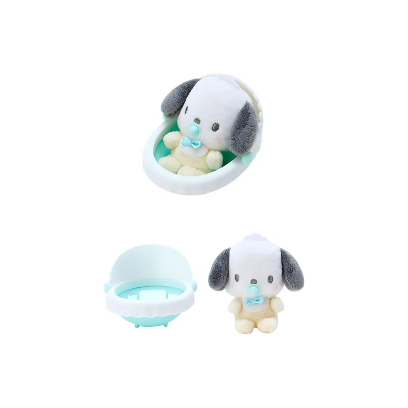 Sanrio Characters Pochacco Bassinet Pacifier Dolls Plush Doll 9cm Height-2