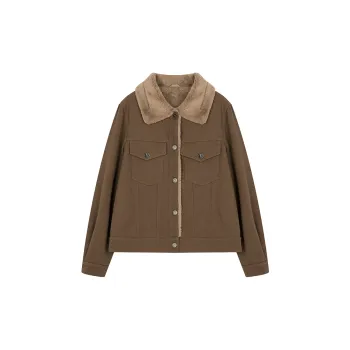 Mo Han Yi Mei Denim Jacket Women's Coffee