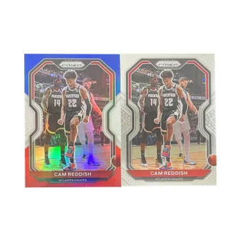 PANINI 2020 21 Hawks Cam Reddish Tricolor Folded BASE Player Card Access Pass Sports Cards 2 Pcs