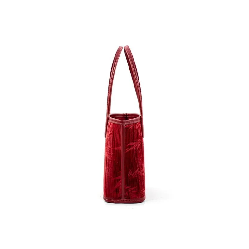 Vigno Synthetic Leather Woolen Handbag Combo Bag Regular Women's Red-22