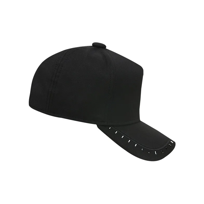 SWOFCARE Rhinestone Plain Edition Hats & Caps Polyester Black Truck Baseball Cap Unisex-3