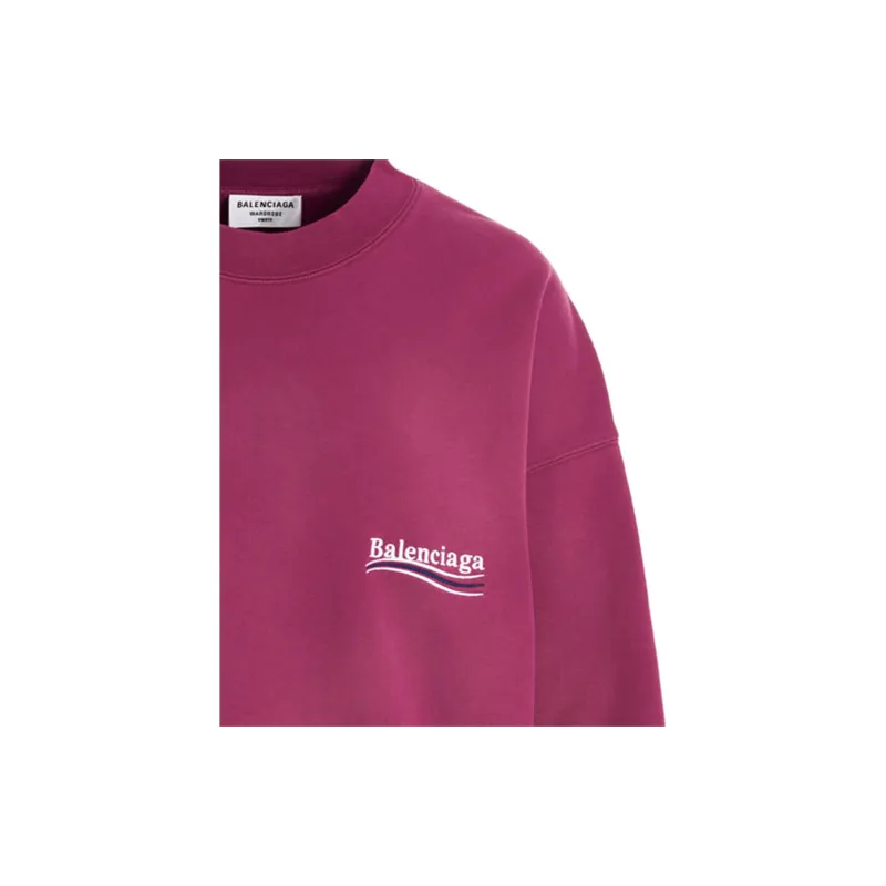 Balenciaga FW22 Sweatshirt Loose Fit Style Women's Fuchsia-3