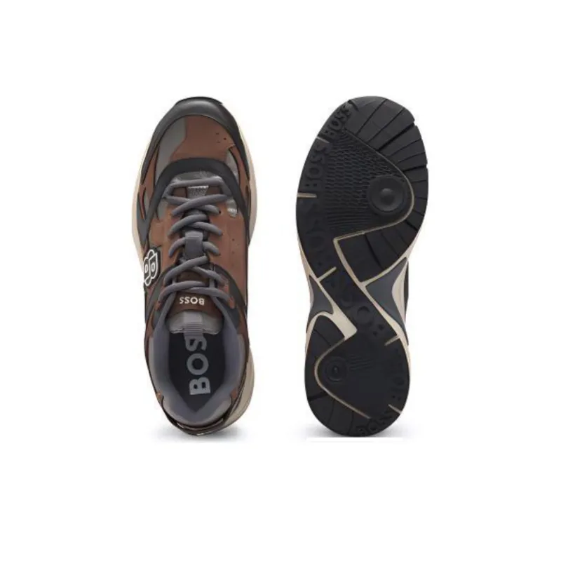 HUGO BOSS Low Top Casual Shoes Men's Brown-4