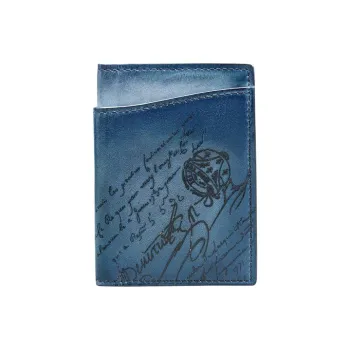 BERLUTI Calfskin Wallet Men's Blue