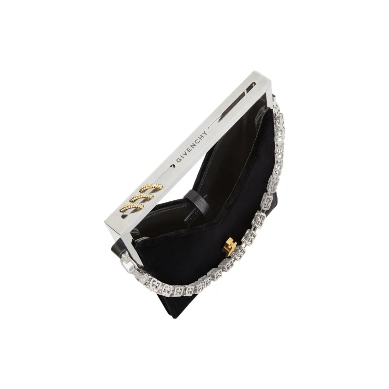 GIVENCHY Cut Out Series Velvet One Shoulder Handbags Women's Black-2
