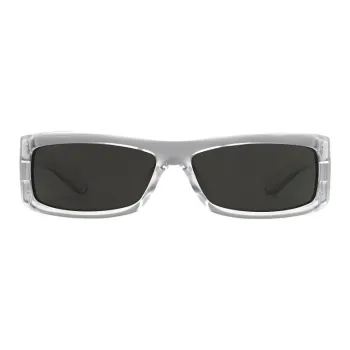 GUCCI Injection Molding Irregular Shape Sunglasses Men's Transparent