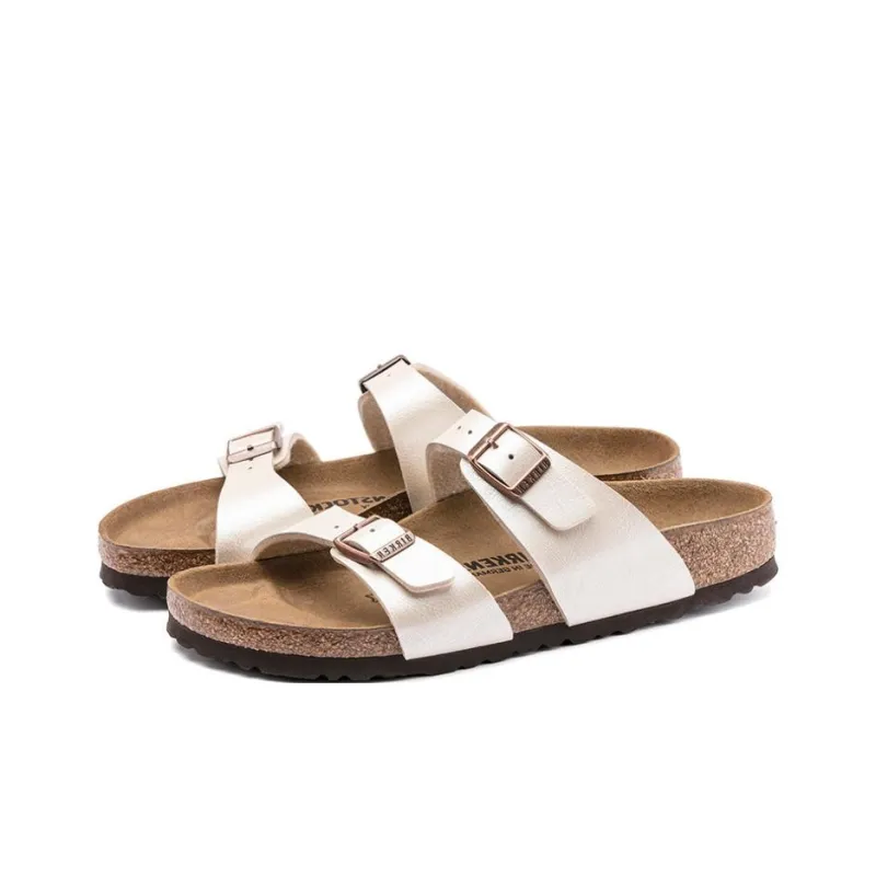 Birkenstock Sydney Birko Flor Graceful Narrow Fit Sandals 'Pearl White'-2