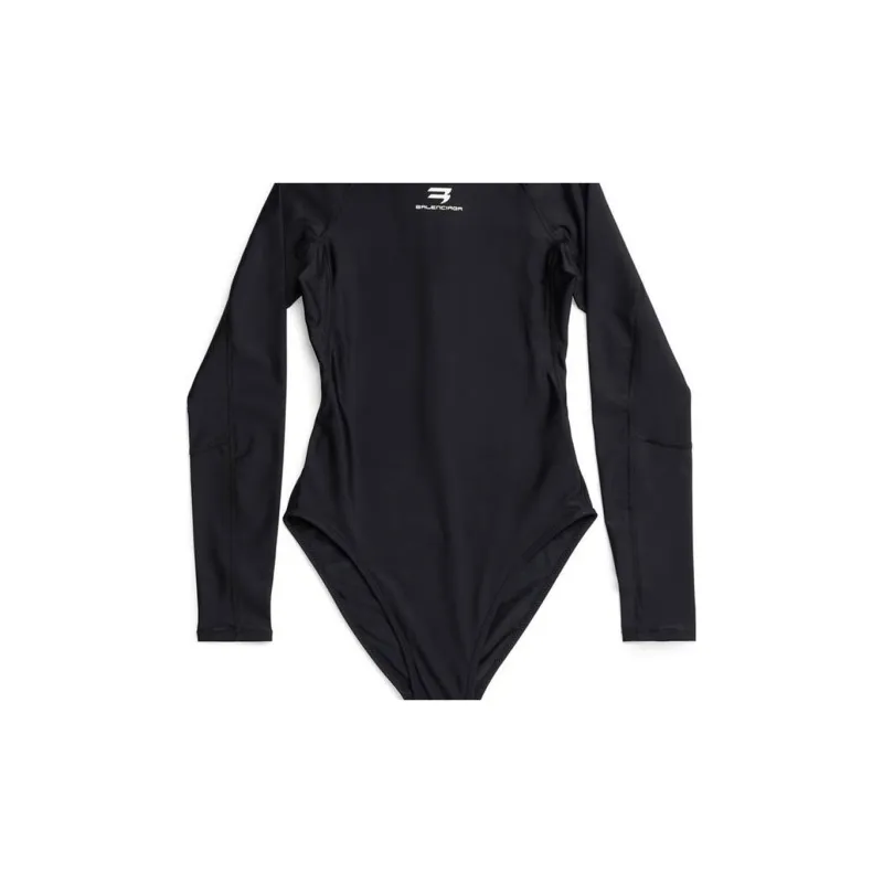 Balenciaga SS23 One piece Swimsuit Slim Version Women's Black-4