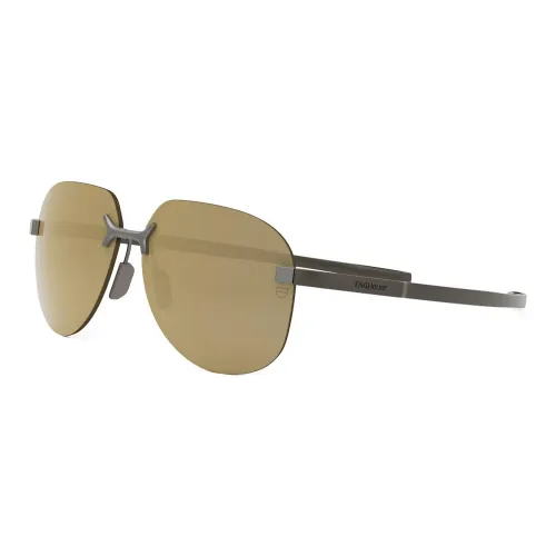 TAG HEUER Oval Sunglasses Men's Gray